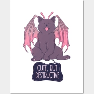 Cute but destructive cat Posters and Art